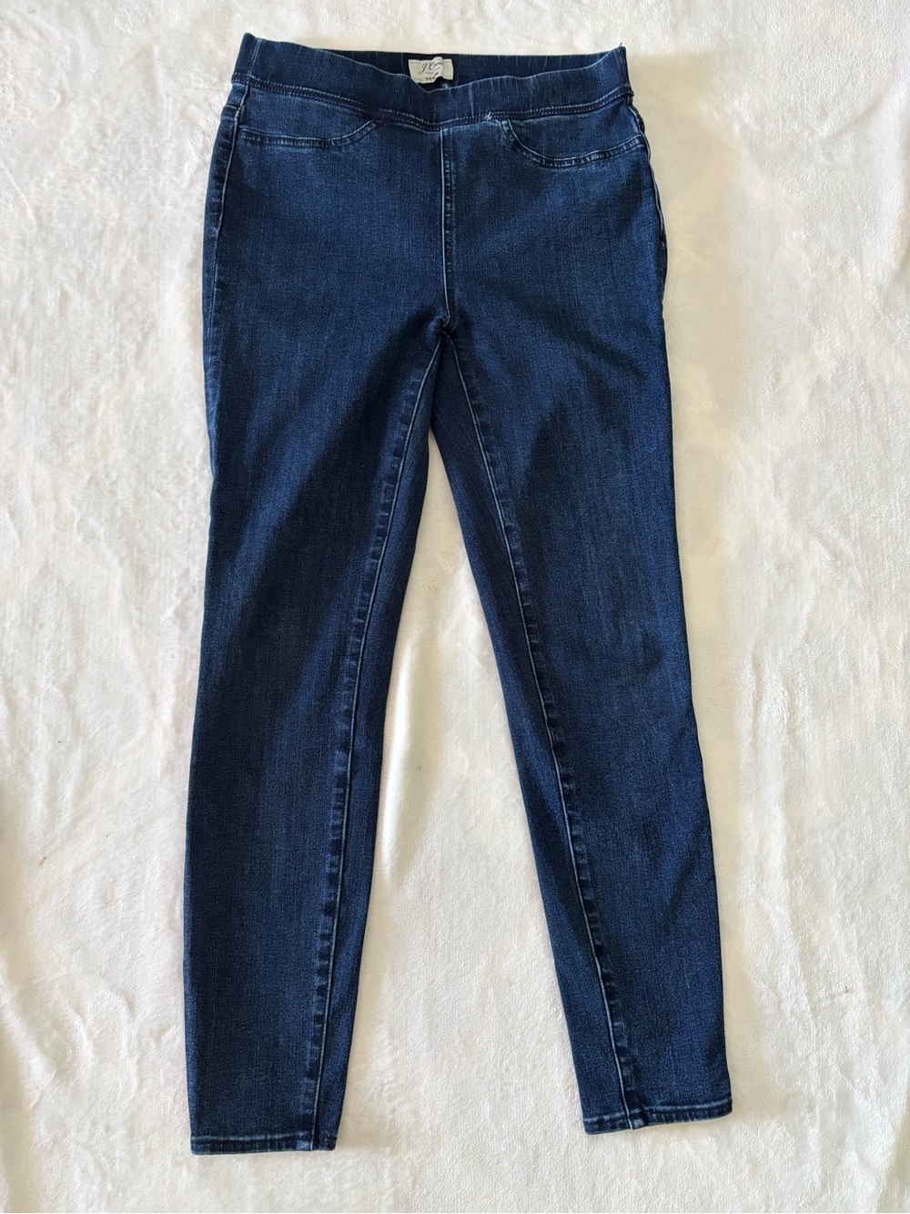 J.Crew Dark Wash Pull On Denim Legging Jeans Size 28 Mid Rise Stretch